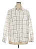 Universal Thread 100% Cotton Plaid Ivory Long Sleeve Button-Down Shirt Size XXL - photo 1