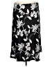 Express 100% Polyester Print Black Casual Skirt Size XL - photo 1