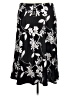 Express 100% Polyester Print Black Casual Skirt Size XL - photo 2