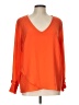 NY Collection Orange Long Sleeve Blouse Size L - photo 1