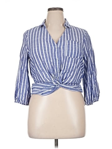 Haute Monde 3/4 Sleeve Button-Down Shirt (view 1)