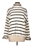Zara Stripes Ivory Turtleneck Sweater Size L - photo 1