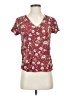 Hinge 100% Rayon Burgundy Short Sleeve Blouse Size S - photo 1