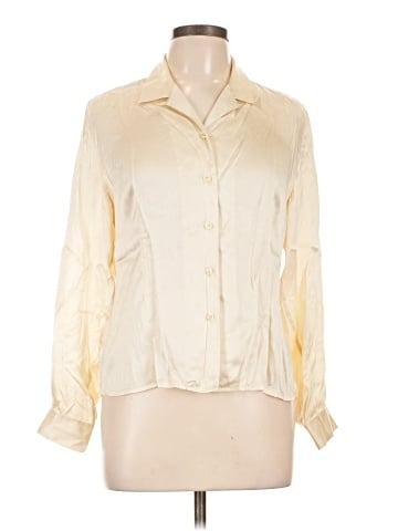 Lauren by Ralph Lauren Long Sleeve Silk Top (view 1)