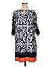 SOHO Apparel Ltd Print Blue Casual Dress Size 1X - photo 1