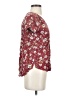 Hinge 100% Rayon Burgundy Short Sleeve Blouse Size S - photo 4