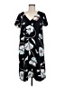A New Day 100% Polyester Print Black Casual Dress Size M - photo 1