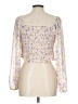 Love Tree 100% Polyester Floral Yellow Long Sleeve Blouse Size L - photo 2