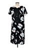 A New Day 100% Polyester Print Black Casual Dress Size M - photo 2
