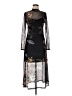 ALLSAINTS Graphic Floral Black Cocktail Dress Size 6 - photo 1