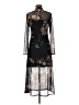 ALLSAINTS Graphic Floral Black Cocktail Dress Size 6 - photo 2
