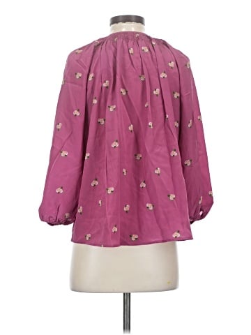 Tucker 3/4 Sleeve Silk Top (view 2)