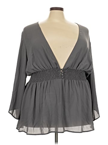 Torrid 3/4 Sleeve Blouse (view 1)