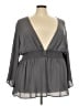 Torrid Gray 3/4 Sleeve Blouse Size 5X Plus (5) - photo 1