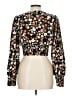 Lush 100% Polyester Black Long Sleeve Blouse Size L - photo 2