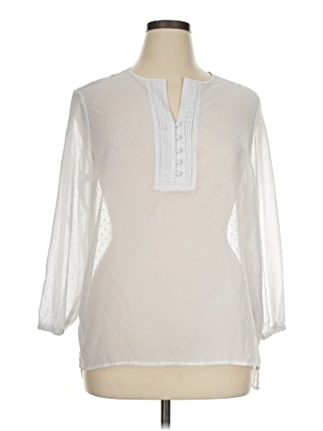 Jones New York Signature 3/4 Sleeve Blouse (view 1)