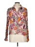 Milano Floral Purple Long Sleeve Blouse Size L - photo 1