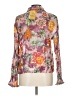 Milano Floral Purple Long Sleeve Blouse Size L - photo 2