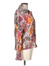 Milano Floral Purple Long Sleeve Blouse Size L - photo 4