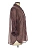 Tommy Hilfiger 100% Polyester Animal Print Brown Long Sleeve Blouse Size L - photo 4