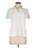 Lands' End 100% Baumwolle Color Block White Short Sleeve Polo Size M (petite) - photo 1