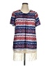 New Directions 100% Polyester Blue Short Sleeve Blouse Size 1X - photo 1