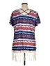 New Directions 100% Polyester Blue Short Sleeve Blouse Size 1X - photo 2