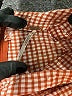 Free People Checkered-gingham Red Casual Pants Size 2 - photo 7