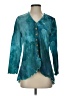Soft Surroundings Teal 3/4 Sleeve Blouse Size S (petite) - photo 1