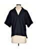 Nordstrom 100% Cotton Black Short Sleeve Blouse Size XS - photo 1