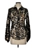 Neiman Marcus Animal Print Gold Long Sleeve Blouse Size 2 - photo 1