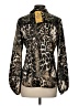 Neiman Marcus Animal Print Gold Long Sleeve Blouse Size 2 - photo 2