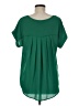Pleione 100% Polyester Green Short Sleeve Blouse Size M - photo 2
