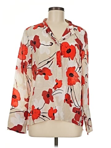 J.Crew Long Sleeve Silk Top (view 1)
