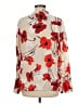 J.Crew 100% Silk Red Long Sleeve Silk Top Size M - photo 2