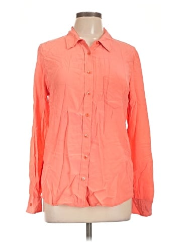 Equipment Long Sleeve Silk Top (view 1)