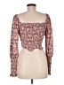 Mi ami Burgundy Long Sleeve Blouse Size M - photo 2