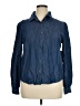 Just Fab Blue Long Sleeve Blouse Size XL - photo 1