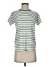 Madewell Stripes Green Short Sleeve Turtleneck Size XS - photo 1