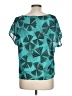 Love 21 Teal Short Sleeve Blouse Size L - photo 2