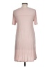 BCBGeneration Solid Pink Casual Dress Size L - photo 2