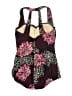 Lands' End Floral Black One Piece Swimsuit Size 8 - photo 2