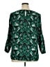 J.Crew 100% Polyester Green 3/4 Sleeve Blouse Size 16 - photo 2
