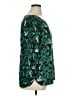 J.Crew 100% Polyester Green 3/4 Sleeve Blouse Size 16 - photo 4