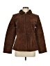 Jessica 100% Leather Brown Cardigan Size M - photo 1