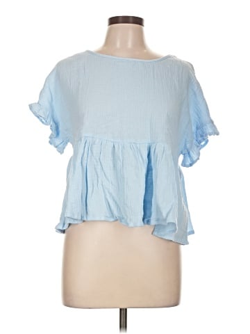 Blue Rain Short Sleeve Blouse (view 1)