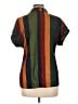 Unbranded 100% Polyester Color Block Green Short Sleeve Blouse Size L - photo 2