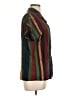 Unbranded 100% Polyester Color Block Green Short Sleeve Blouse Size L - photo 4