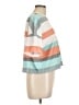 Unbranded Stripes Teal Short Sleeve T-Shirt Size L - photo 4