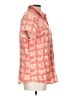 REI 100% Polyester Plaid Orange Short Sleeve Blouse Size L - photo 4